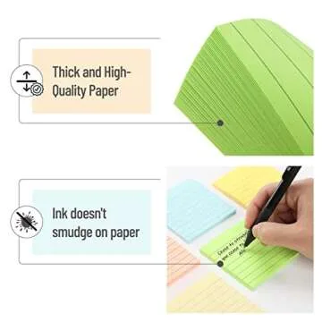Mr. Pen Lined Sticky Notes - Vibrant, Organized & Stylish