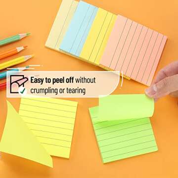 Mr. Pen Lined Sticky Notes - Vibrant, Organized & Stylish