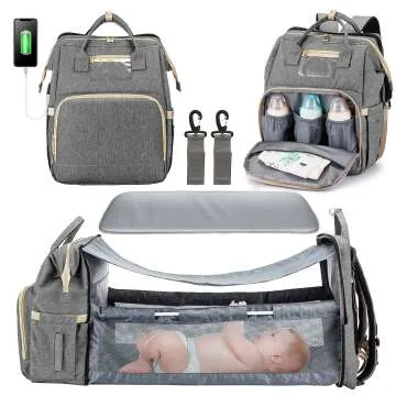 3 in 1 Diaper Bag Backpack with Changing Station