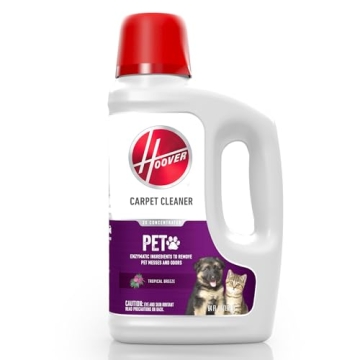 Hoover Pet Carpet Cleaner Solution, 64 oz., Tropical Breeze Scent, Deep Cleaning Carpet Shampoo Solu...