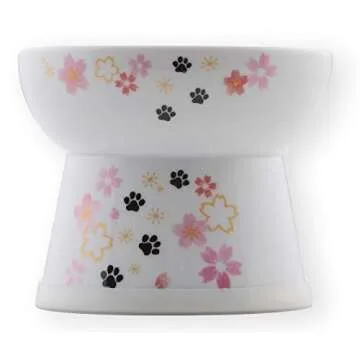 Necoichi Raised Cat Bowl - Stylish Stress-Free Pet Eating