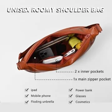 Trendy Crescent Crossbody Bag Stylish Lightweight Hobo Bag