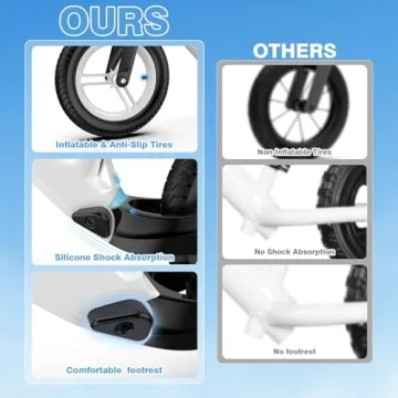 EagleStone Toddler Balance Bike with Colorful Lighting for Kids