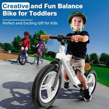 EagleStone Toddler Balance Bike with Colorful Lighting for Kids