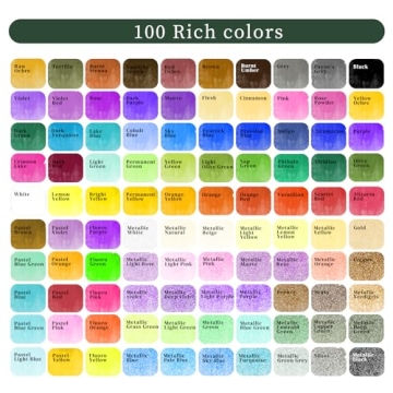 Artecho 100 Color Watercolor Paint Set in Portable Box