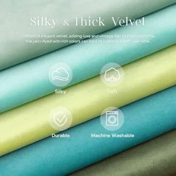 Phantoscope Pack of 2 Fall Velvet Decorative Throw Decorative Pillow Cover Soft Solid Square Cushion Case for Couch Green 18 x 18 inches 45 x 45 cm