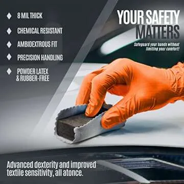 Durable MED PRIDE Maxx Strength 8 Mil Nitrile Gloves