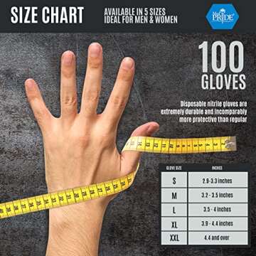 Durable MED PRIDE Maxx Strength 8 Mil Nitrile Gloves