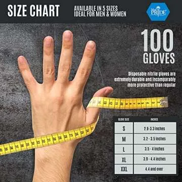 Durable MED PRIDE Maxx Strength 8 Mil Nitrile Gloves