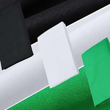 Andoer Photography Studio Softbox Lighting Kit and 6.5ftx10ft(2X3Meters) Background Support System Including 3pcs Backdrops(Black/White/Green) Screen for Photo, Video, Portrait and Live