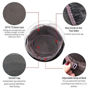 Great Grace 360 Curly Lace Front Wigs Human Hair Pre Plucked Brazilian Kinky Curly Lace Frontal Wig with Baby Hair 150% Density Remy Hair Wigs for Black Women (20 inch, Lace Front Wig)