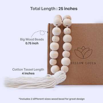 Charming YELLOW LOTUS Boho Curtain Tiebacks for Home