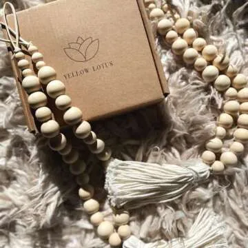 Charming YELLOW LOTUS Boho Curtain Tiebacks for Home