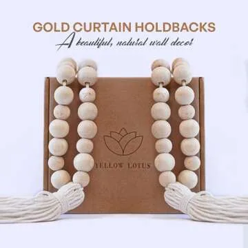 Charming YELLOW LOTUS Boho Curtain Tiebacks for Home