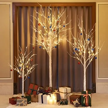 LIGHTSHARE Birch Tree Lights Warm White Indoor Outdoor Decor