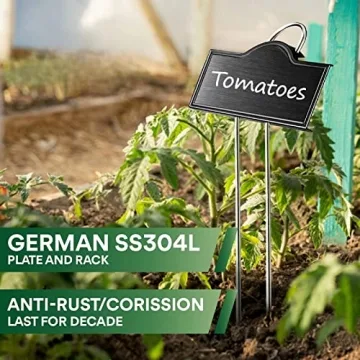 Weatherproof Stainless Steel Plant Markers 25 Pack for Gardens