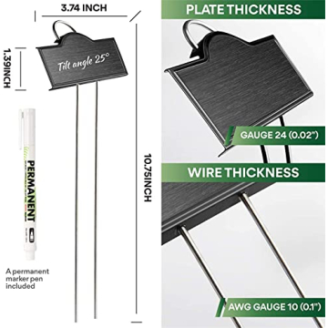 Weatherproof Stainless Steel Plant Markers 25 Pack for Gardens