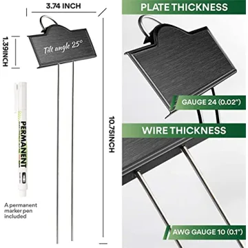 Weatherproof Stainless Steel Plant Markers 25 Pack for Gardens