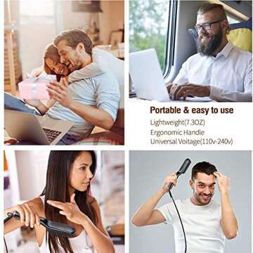 3-in-1 Beard Straightener Comb for Effortless Grooming