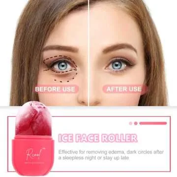 Rcool Ice Face Roller & Gua Sha,Face Massager,Facial Beauty Ice Roller Skin Care Tools,Skin Care Pro...