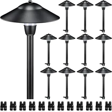 Elevate Your Outdoors with SUNVIE LED Pathway Lights - 12 Pack, Durable & Energy Efficient
