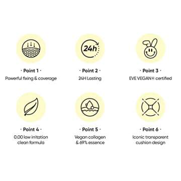 Meta Fixing Cushion Foundation 02 NUDE | Peach | Matte, glow, long-lasting, double coverage, clean beauty, lightweight, natural look, foundation for sensitive skin, hydrating cushion