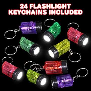 ArtCreativity Mini Flashlight Keychains for Kids