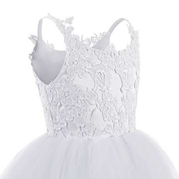 PLwedding Flower Girls Lace Tulle Ball Gowns First Communion Dresses