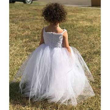 Exquisite Flower Girls Lace Tulle Ball Gown for Special Occasions