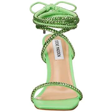 Steve Madden Women's Uplift-R Heeled Sandal, Light Green, 6.5