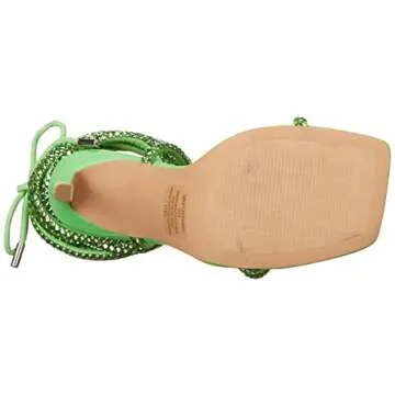 Steve Madden Women's Uplift-R Heeled Sandal, Light Green, 6.5