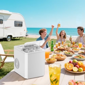 OLIXIS Countertop Ice Maker: 26.5Lbs/24H, 9 Cubes in 6 Mins, Portable and Self-Cleaning Ice Maker