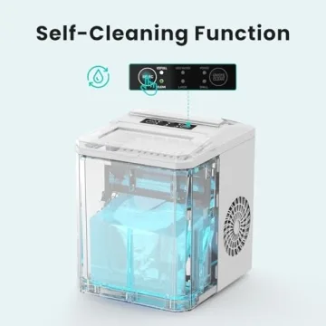 OLIXIS Portable Ice Maker with Dual Ice Sizes & Self-Cleaning