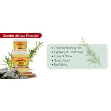 SuperGro Hair Gel with Extra Hold - For Breading, Locking, Twisting, Retwisting, Styling - Natural Hair Gel for Nourishing, Shining for Silky, Wavy, Curly, Coily, Frizzy Hair - Hair Care Gel 4 oz