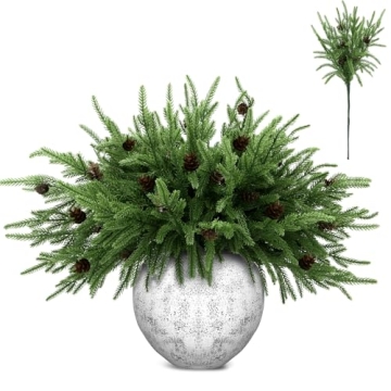 Real Touch Norfolk Pine Stems - 18" Faux Christmas Branches