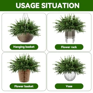 Real Touch Norfolk Pine Stems - 18" Faux Christmas Branches