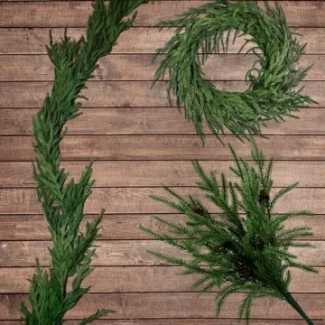 Real Touch Norfolk Pine Stems - 18" Faux Christmas Branches