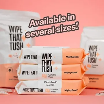 MightyGood Flushable Wet Wipes Hypoallergenic Septic Safe