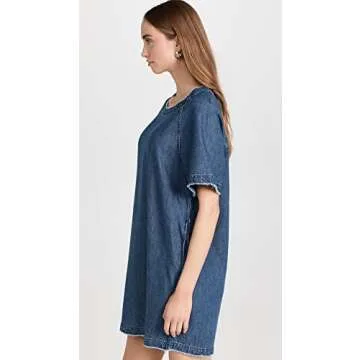 rag & bone Women's Featherweight Justine Shirt Dress, Suki, Blue, XS
