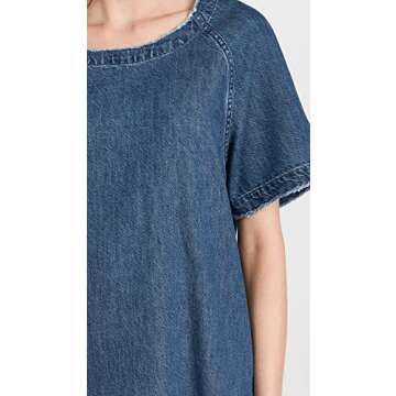 rag & bone Women's Featherweight Justine Shirt Dress, Suki, Blue, XS