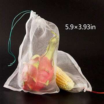 Maius Fruit Protection Bags - 100 Pack Reusable Garden Netting