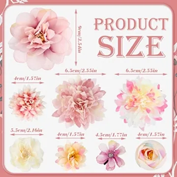 BBTO 21 Flower Hair Clips for Women - Stylish Floral Barrettes