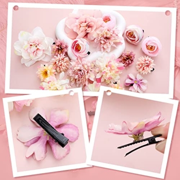 BBTO 21 Flower Hair Clips for Women - Stylish Floral Barrettes