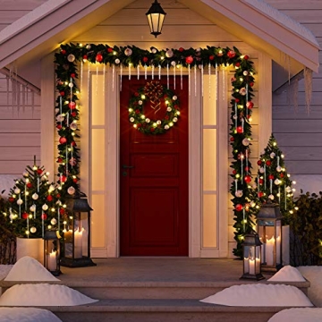 Stunning Glass Icicle Ornaments - 24 Pieces for Christmas