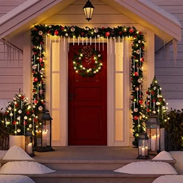 Stunning Glass Icicle Ornaments - 24 Pieces for Christmas