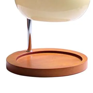Candle Warmer Lamp, Aromatherapy Candle Warmer, Dimmable Retro Decorative Aromatherapy Candle Melter Melting Lamp for Bedroom Study Round Plate (Beige)