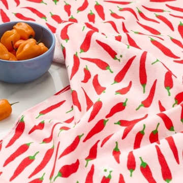 Kate Spade Hot Hot Hot Peppers Kitchen Towels 4-Pack Set