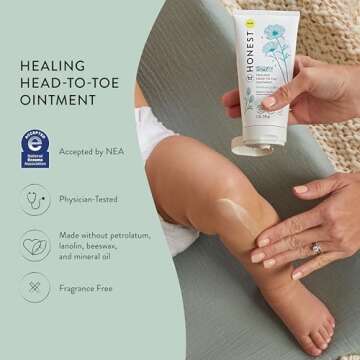 The Honest Company Head to Toe Multi-Purpose Healing Ointment | Gentle for Baby | Hypoallergenic, Vegan, Allantoin-Powered | 5 oz