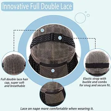 Fecihor Knotless Braided Wigs for Women - 36" Stylish Design