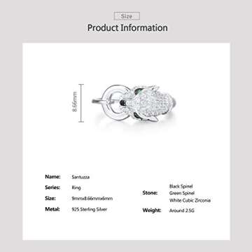 Buy Santuzza Panther Ring - 925 Sterling Silver Jewelry